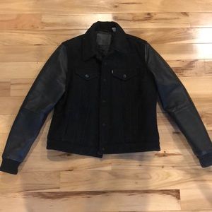 Levi’s Black Wool and Leather Jacket